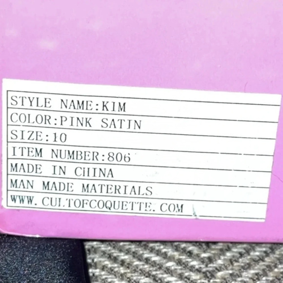 NIB CULT OF COQUETTE KIM PINK SATIN CRYSTAL OPEN TOE HEELS SHOES SIZE 10 - Picture 7 of 13